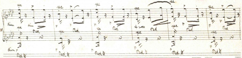 Ausschnitt aus dem Autograph von El Polo