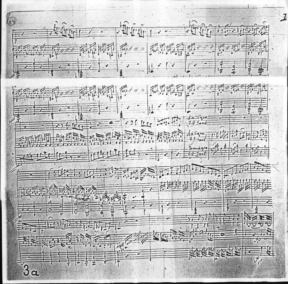 Allegro einer Sonate B-dur für Klavier und Violine Fragment, KV 372, S. 3a