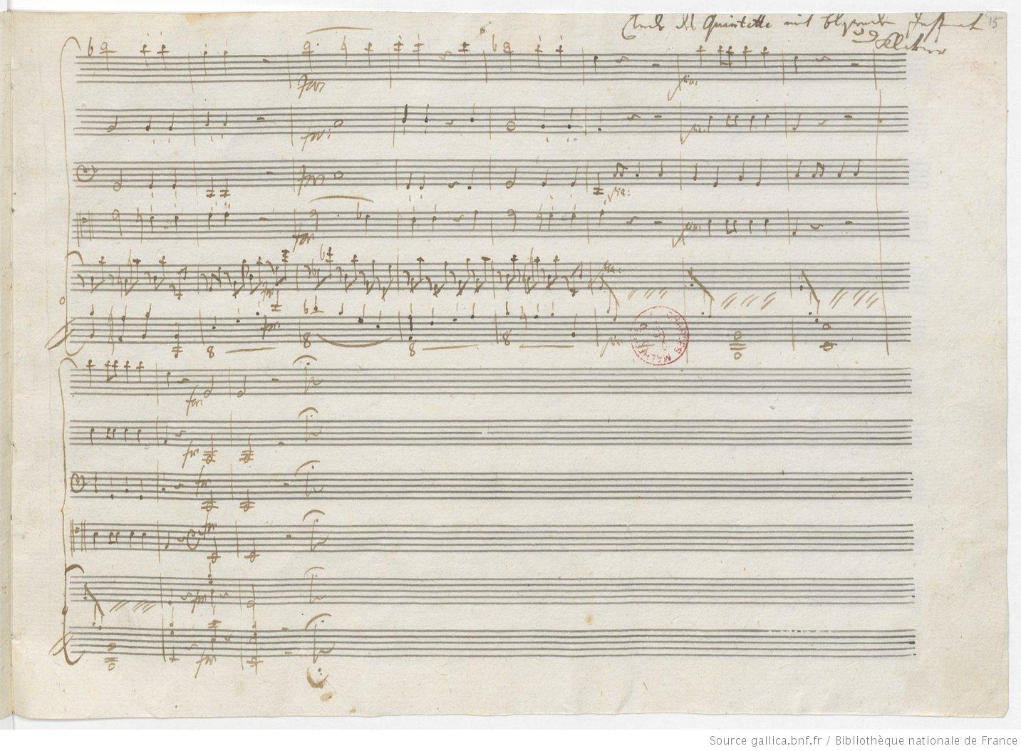 Mozart Autograph, S. 15r.