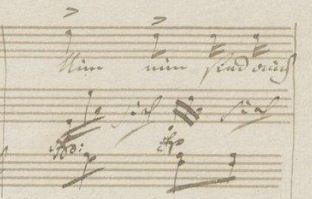 Abb 2: Beethoven, „An die Geliebte“ WoO 140 (2. Fassung), T. 22.