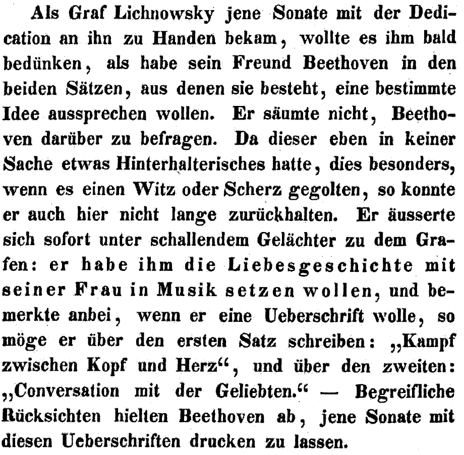 Aus Anton Schindlers sicher erfundener Entstehungsgeschichte zu op. 90