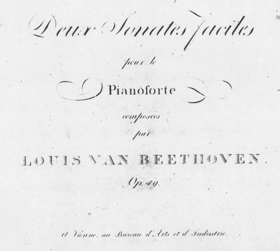 Originalausgabe der Sonaten op. 49