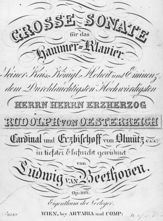 Originalausgabe der Sonate op. 106