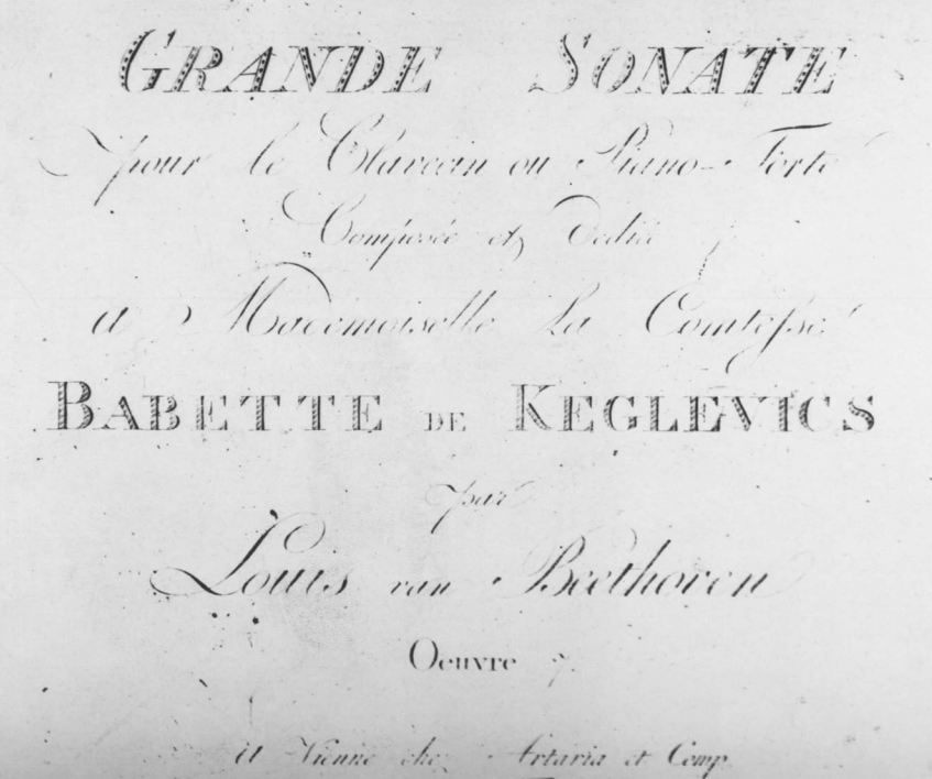 Originalausgabe der Sonate op. 7