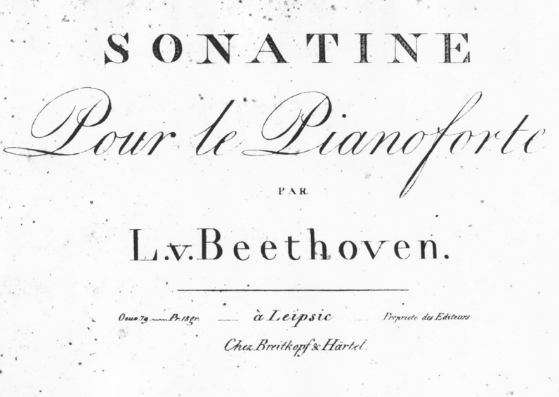 Originalausgabe der Sonatine op. 79