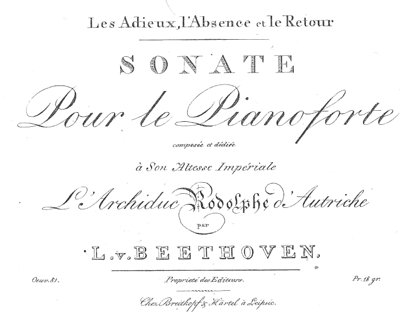 Originalausgabe der Sonate op. 81a