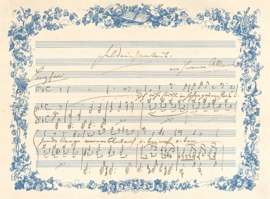 Brahms, Autograph Feldeinsamkeit