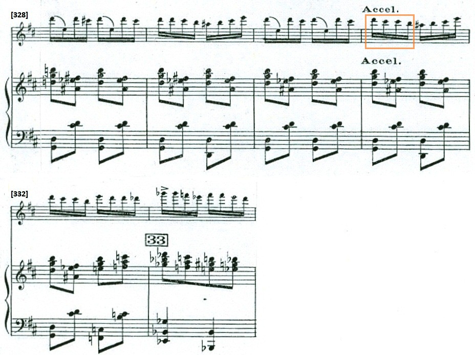 Fig. 1: Piano version, mm. 328–333.