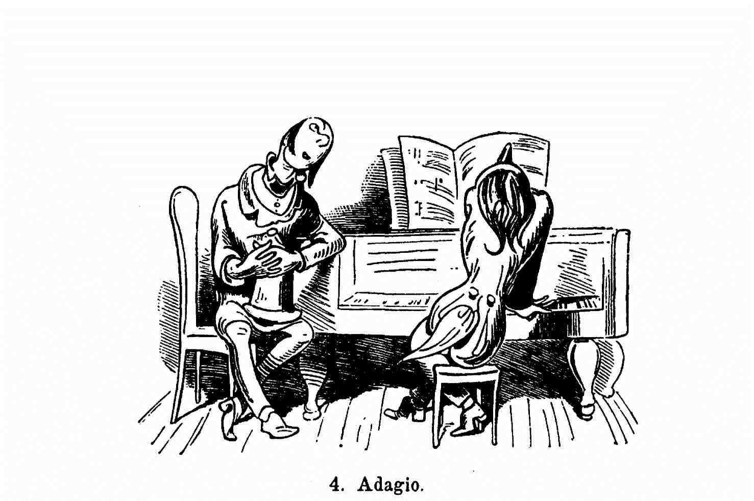 Wilhelm Busch: "Der Virtuos", 1865 (Source: Wikimedia.org, Licence: PD)